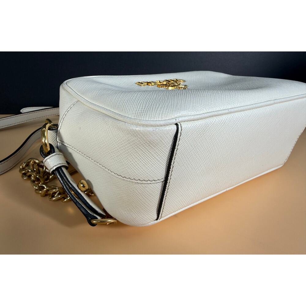 Prada White Vitello Crossbody Camera Bag IBH149 w/ Dust Bag MSRP $1500 - Picture 6 of 11